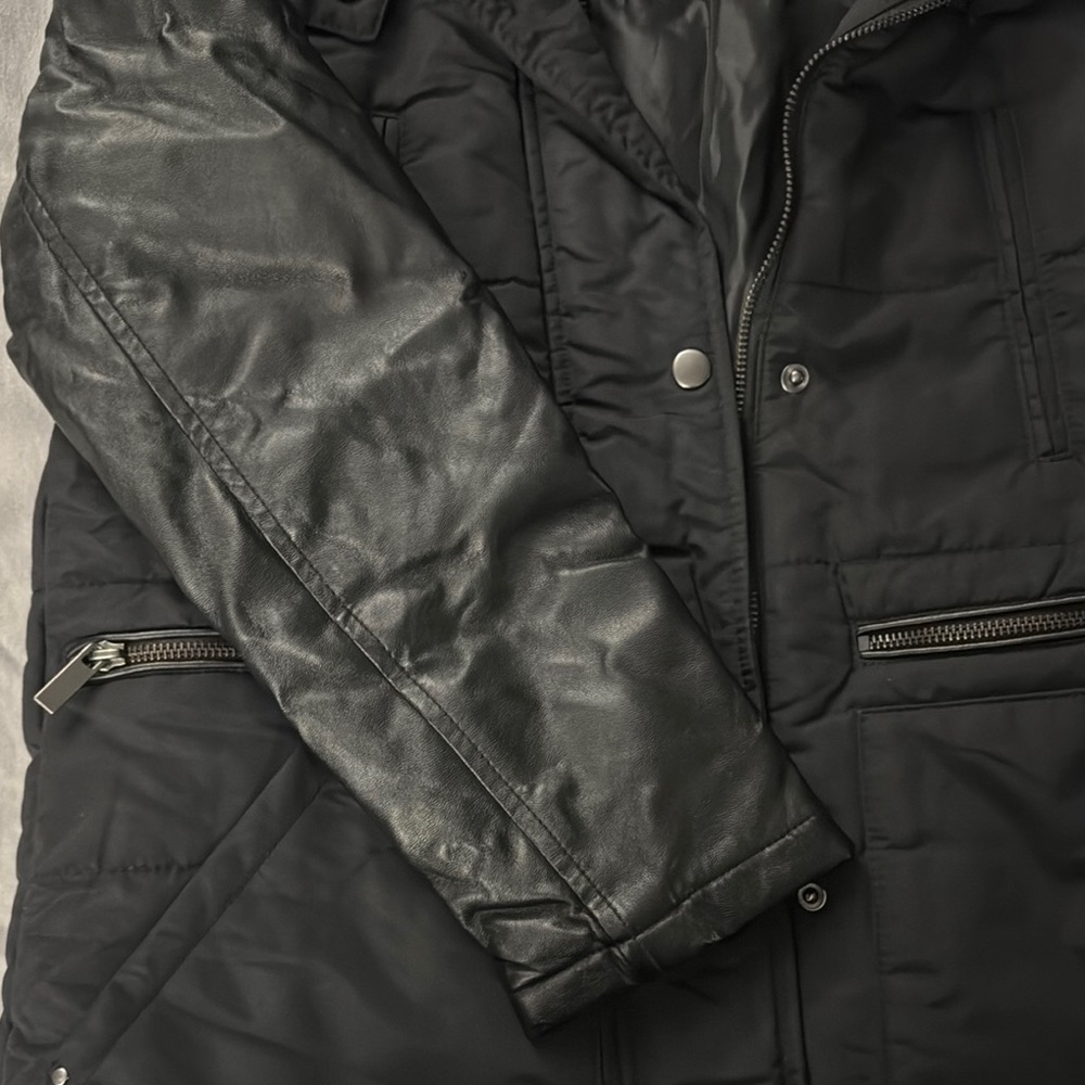 Kids Zara Black Hooded winter jacket - Picture 3 of 5